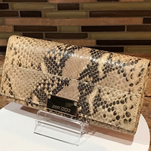Jimmy Choo Python Embossed Leather Continental Wallet 😍🔥 - Picture 9 of 17